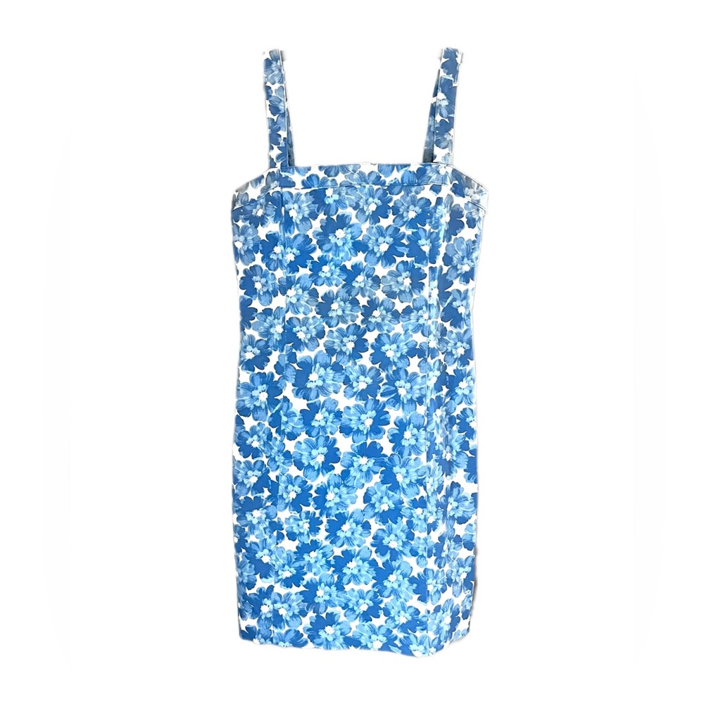 Jones New York Signature Blue Floral Mini Dress